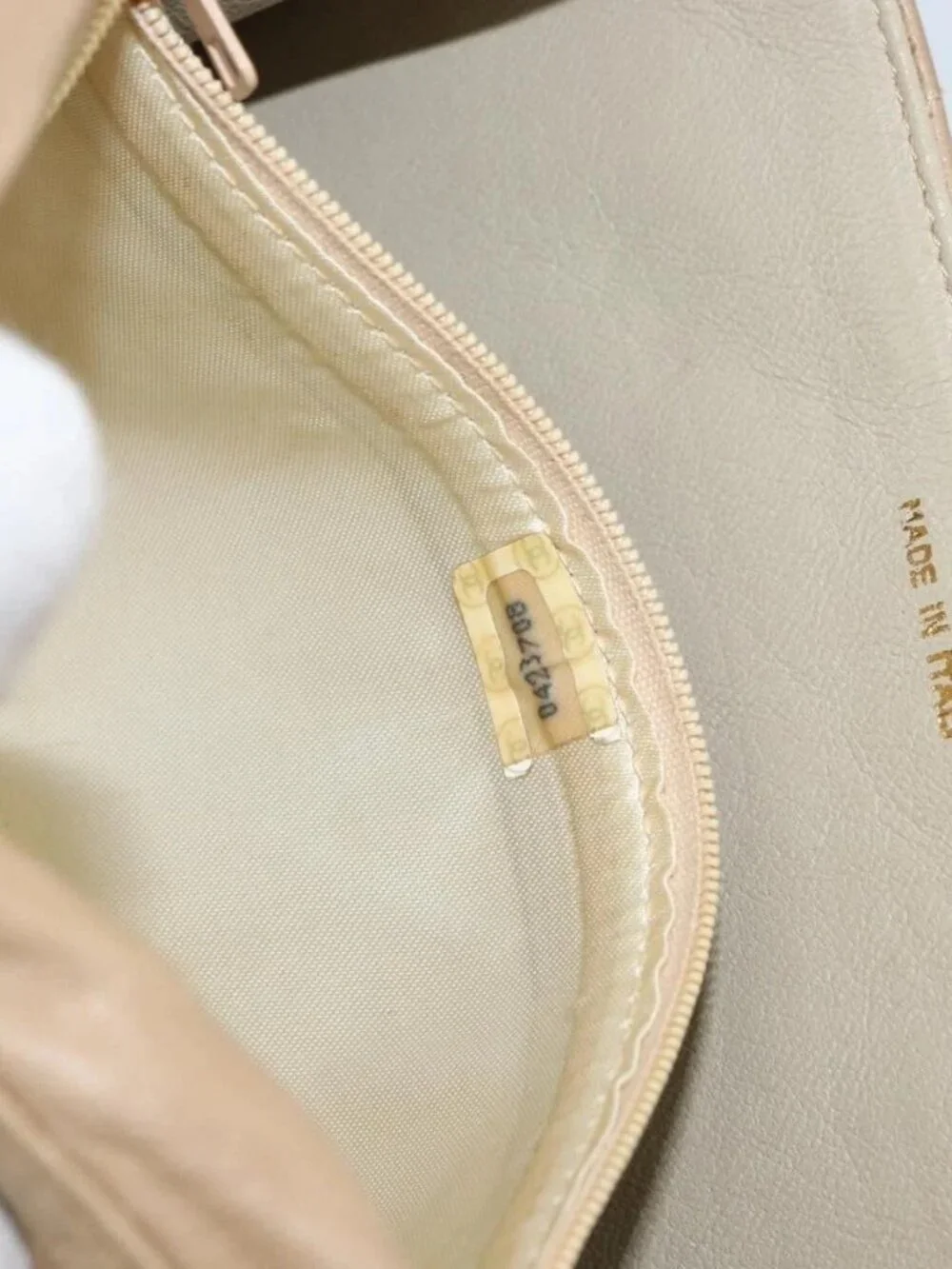CHANEL Matelasse Chain Shoulder Bag Lamb Skin Beige Gold CC Auth bs32367